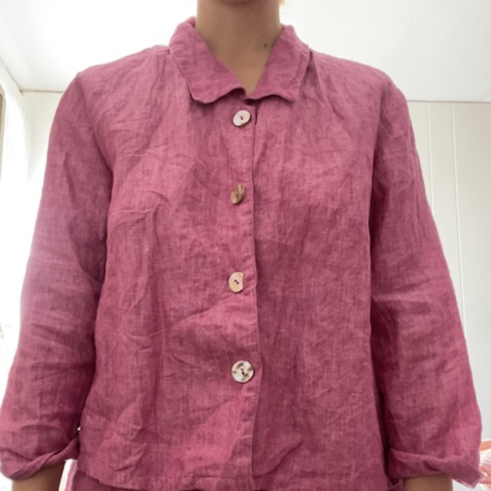 Pink Linen Suit